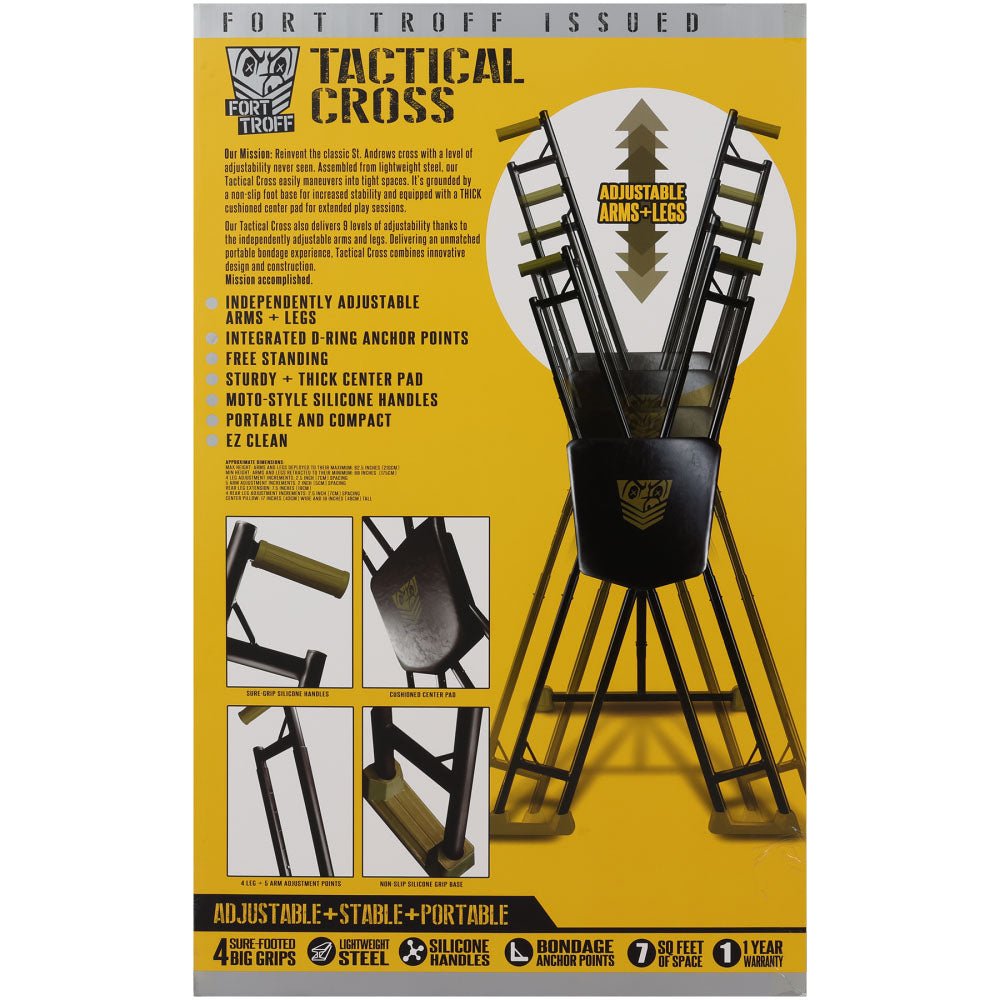 Fort Troff - Tactical Cross - Adjustable Cross Restraint - Silk and Sin