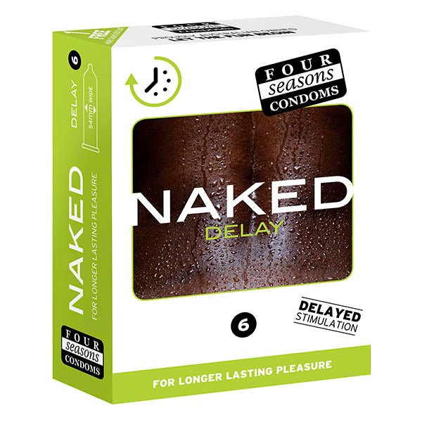 Four Seasons Naked Delay - Ultra Thin Condoms - 6 Pack - Silk and Sin