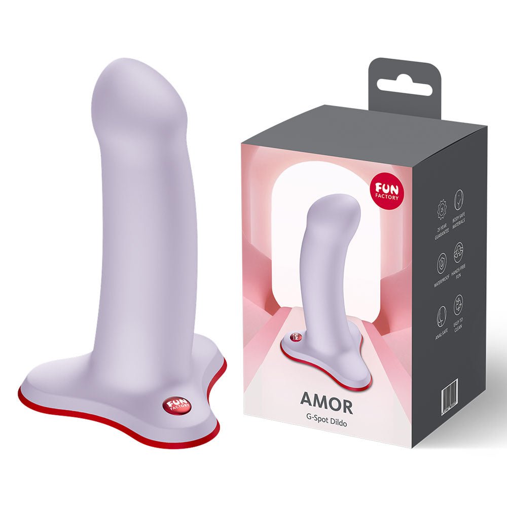 Fun Factory AMOR Purple - Purple 13.5 cm Dildo - Silk and Sin