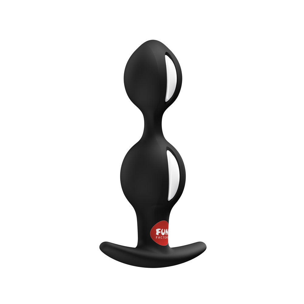 Fun Factory B BALLS DUO Black - Black 13 cm Weighted Kegel Balls - Silk and Sin