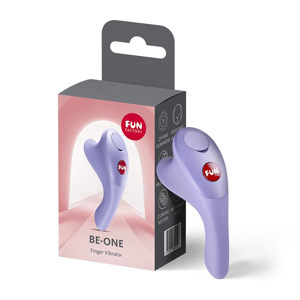 Fun Factory BE-ONE Purple - Purple USB-C Rechargeable Finger Stimulator - Silk and Sin