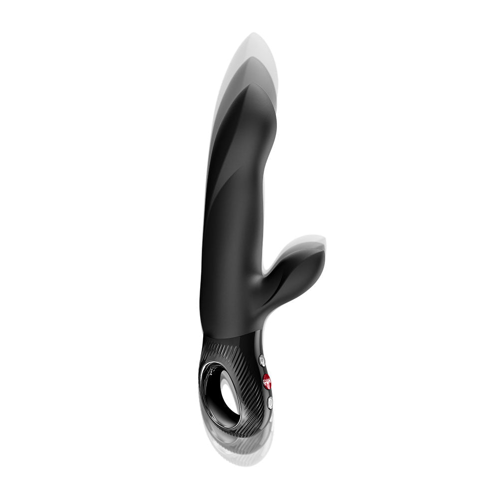 Fun Factory BI STRONIC ARC Black - Black 21.6 cm USB-C Rechargeable Thrusting Vibrator - Silk and Sin