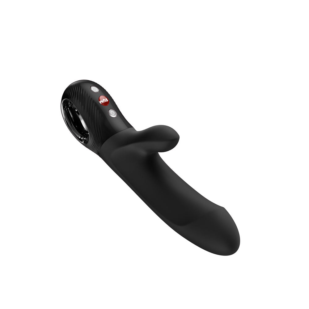 Fun Factory BI STRONIC EMBRACE Black - Black USB-C Rechargeable Thrusting Vibrator - Silk and Sin