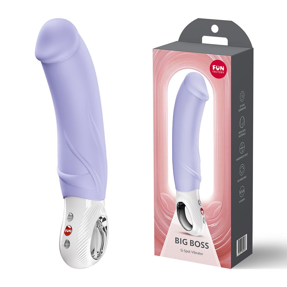 Fun Factory BIG BOSS Purple - Purple 22.9 cm USB-C Rechargeable Vibrator - Silk and Sin
