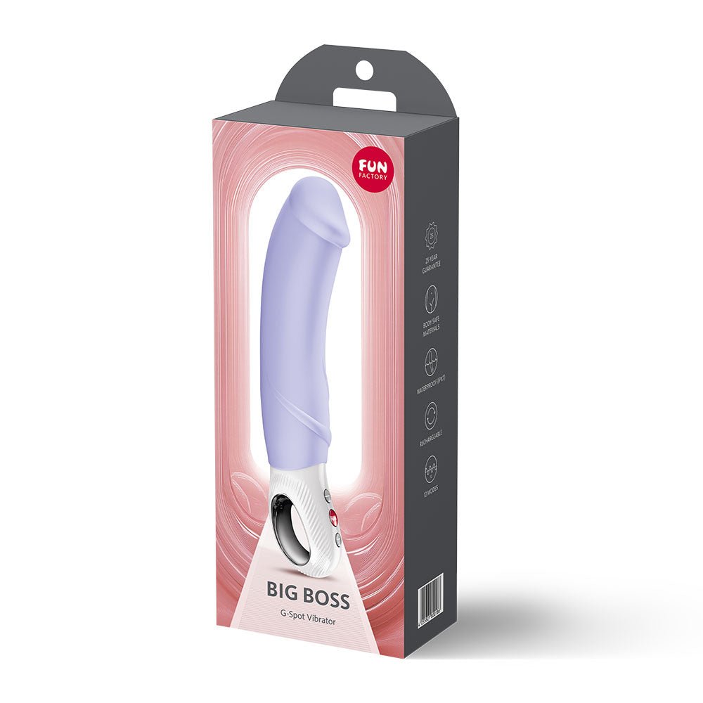 Fun Factory BIG BOSS Purple - Purple 22.9 cm USB-C Rechargeable Vibrator - Silk and Sin