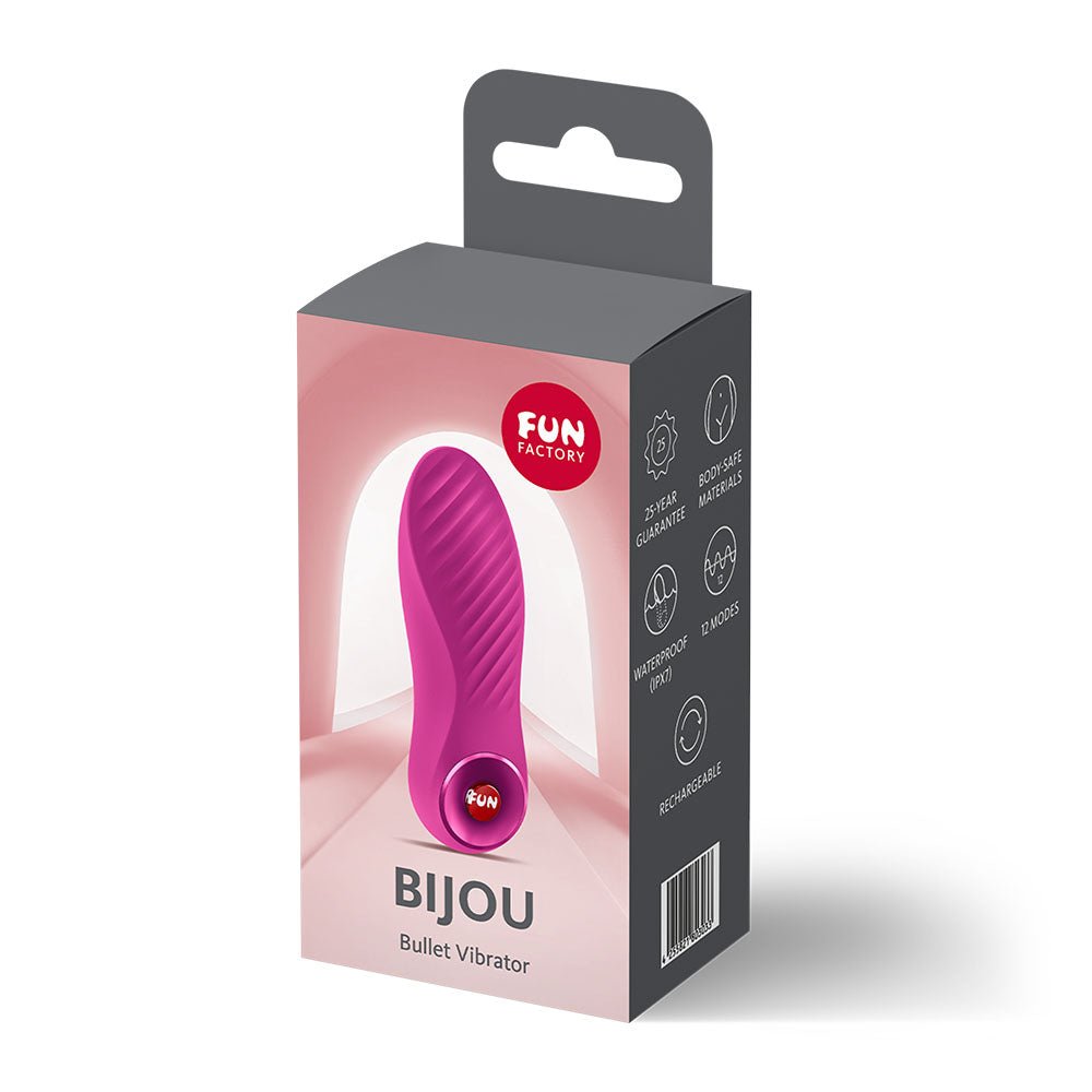 Fun Factory BIJOU Magenta - Magenta USB-C Rechargeable Stimulator - Silk and Sin