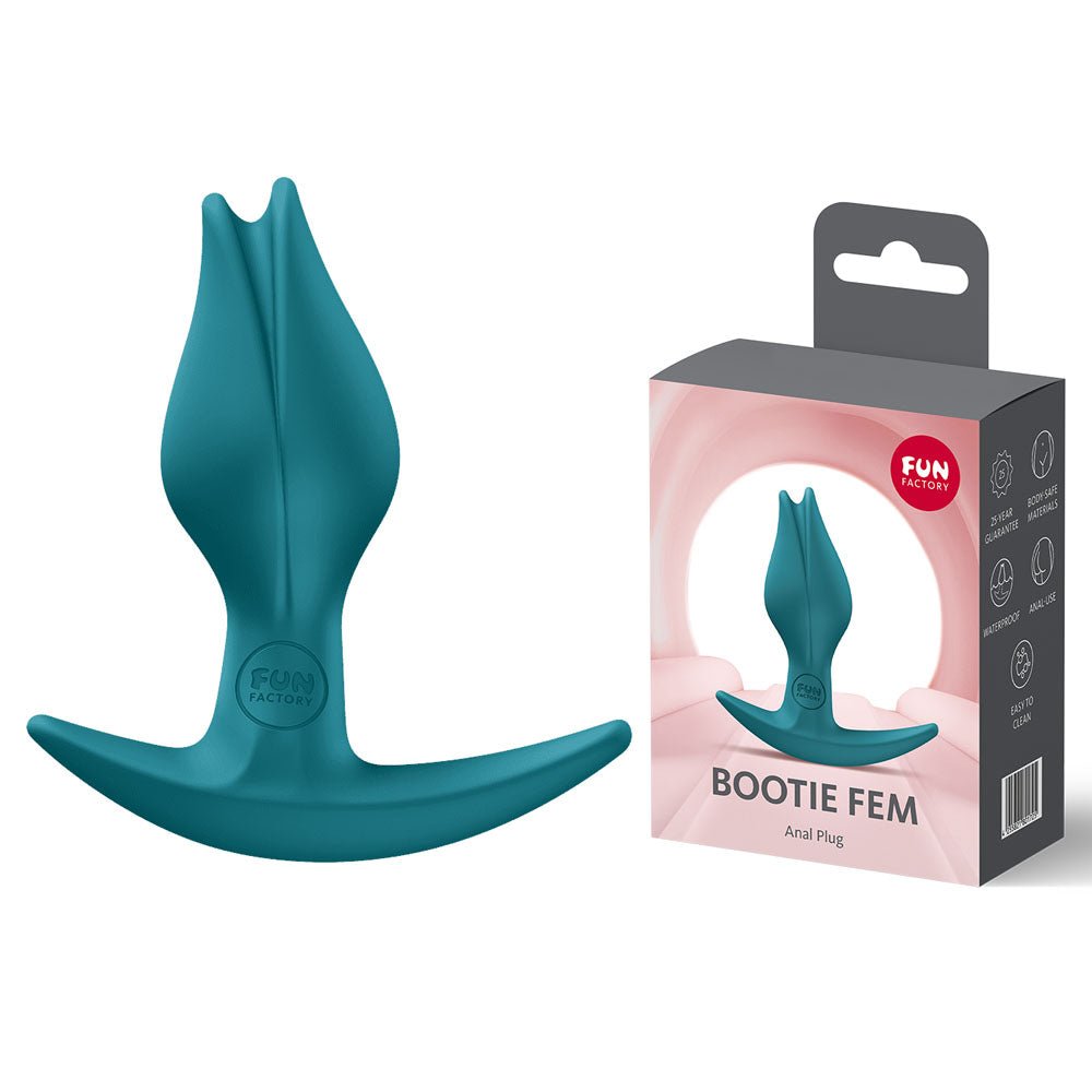Fun Factory BOOTIE FEM Bottle Green - Bottle Green 8.5 cm Butt Plug - Silk and Sin