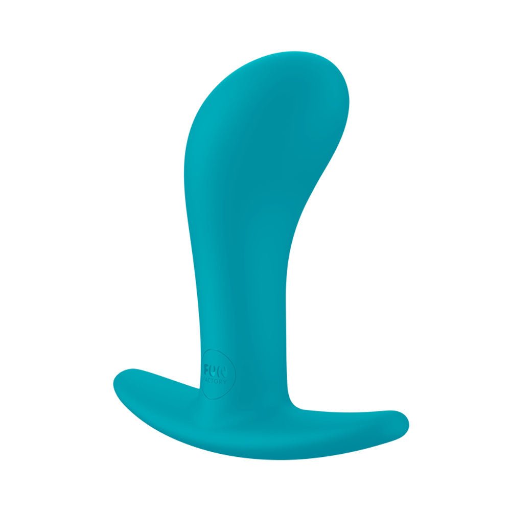 Fun Factory BOOTIE M Aquamarine - Aquamarine 9.4 cm Medium Butt Plug - Silk and Sin