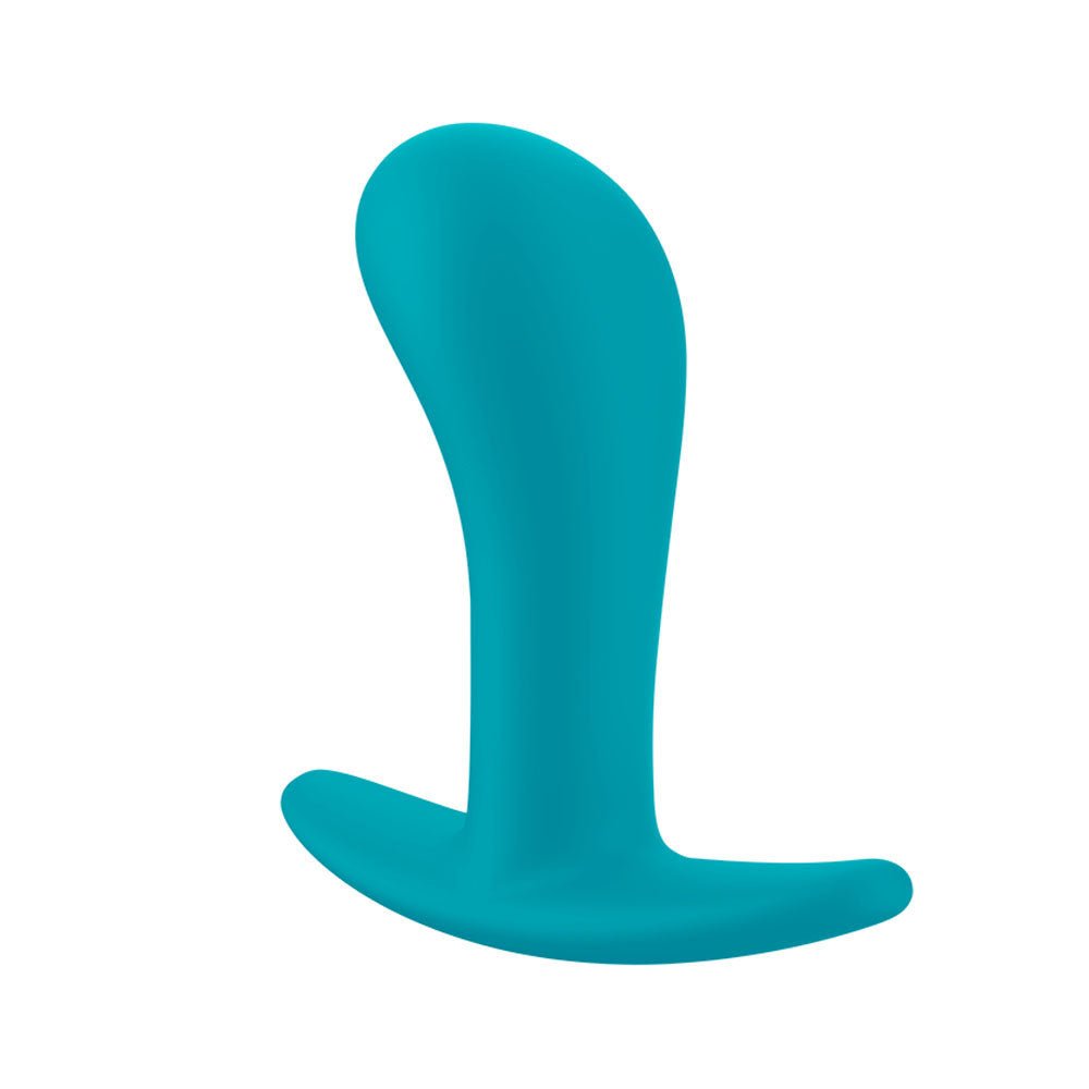 Fun Factory BOOTIE M Aquamarine - Aquamarine 9.4 cm Medium Butt Plug - Silk and Sin