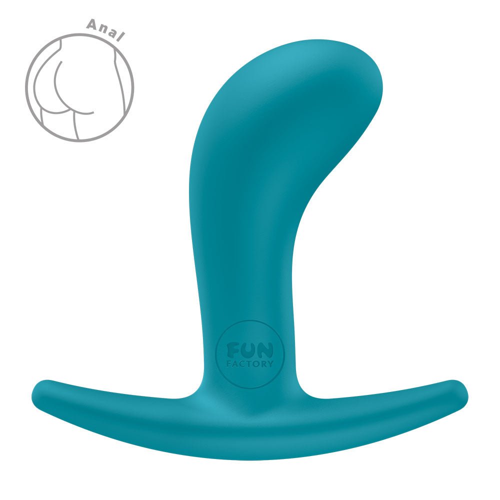 Fun Factory BOOTIE S Aquamarine - Aquamarine 7.9 cm Small Butt Plug - Silk and Sin