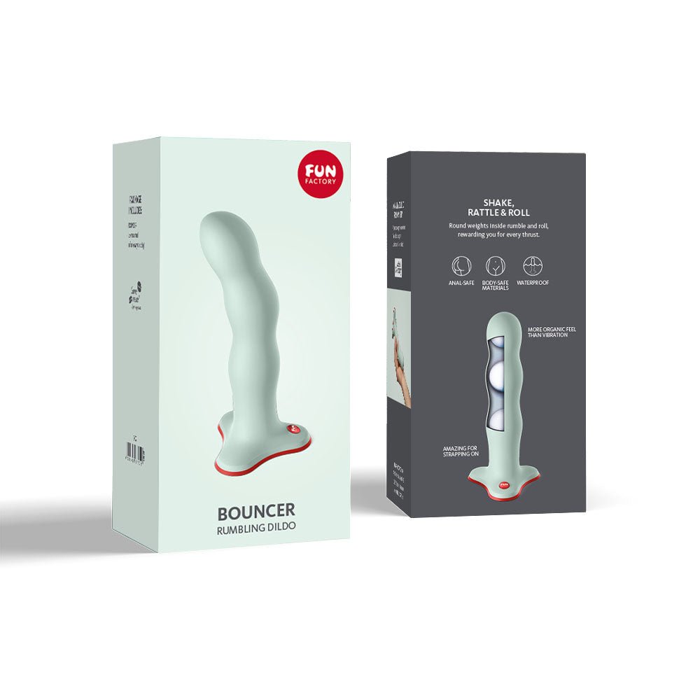 Fun Factory BOUNCER sage green - Sage Green 18.5 cm Dildo - Silk and Sin