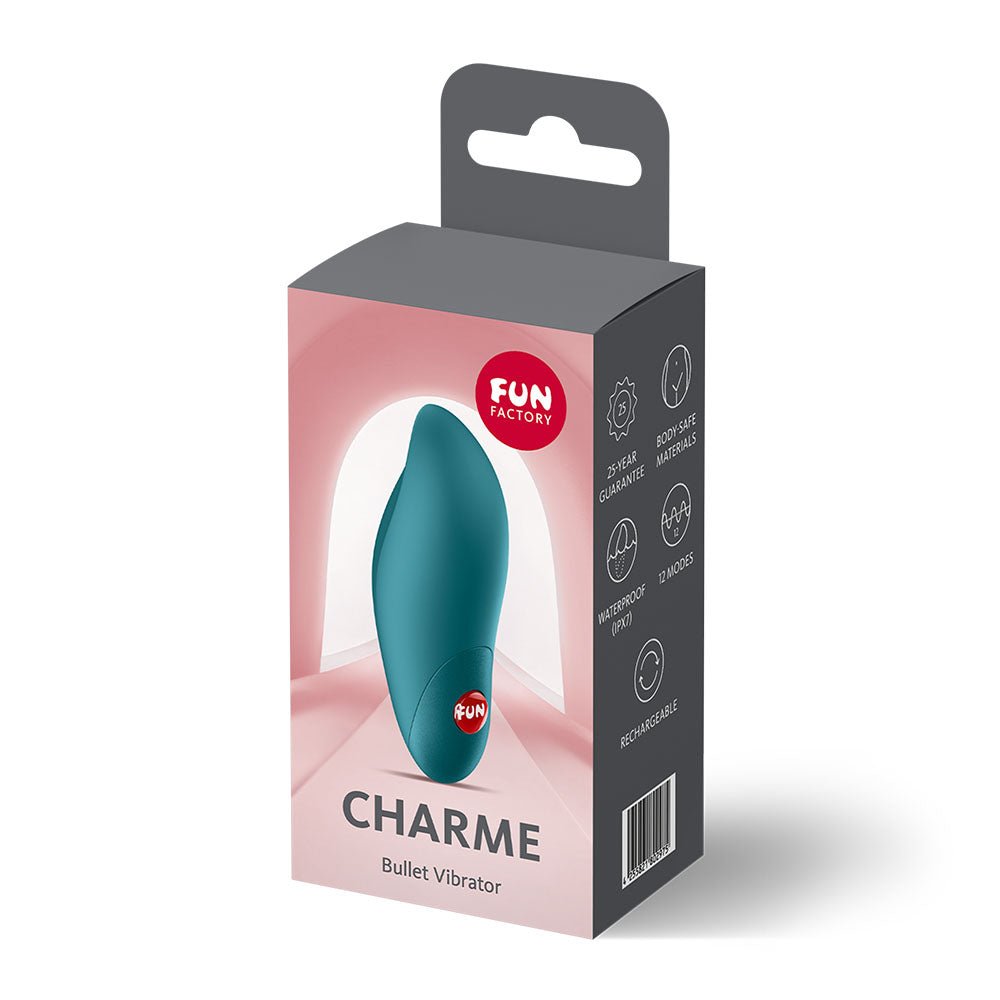 Fun Factory CHARME Bottle Green - Bottle Green USB-C Rechargeable Stimulator - Silk and Sin