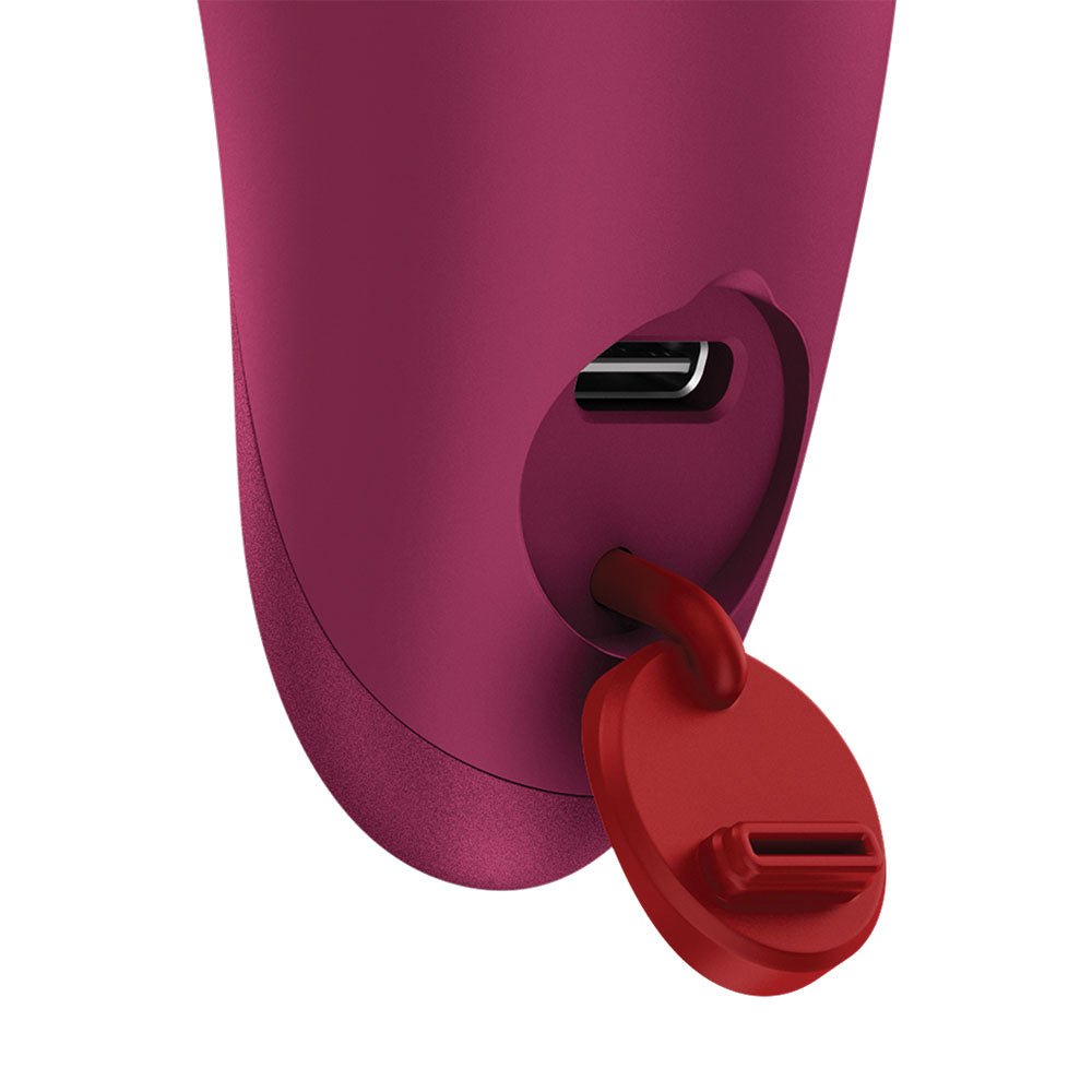 Fun Factory CHARME Wine Red - Wine Red USB-C Rechargeable Stimulator - Silk and Sin