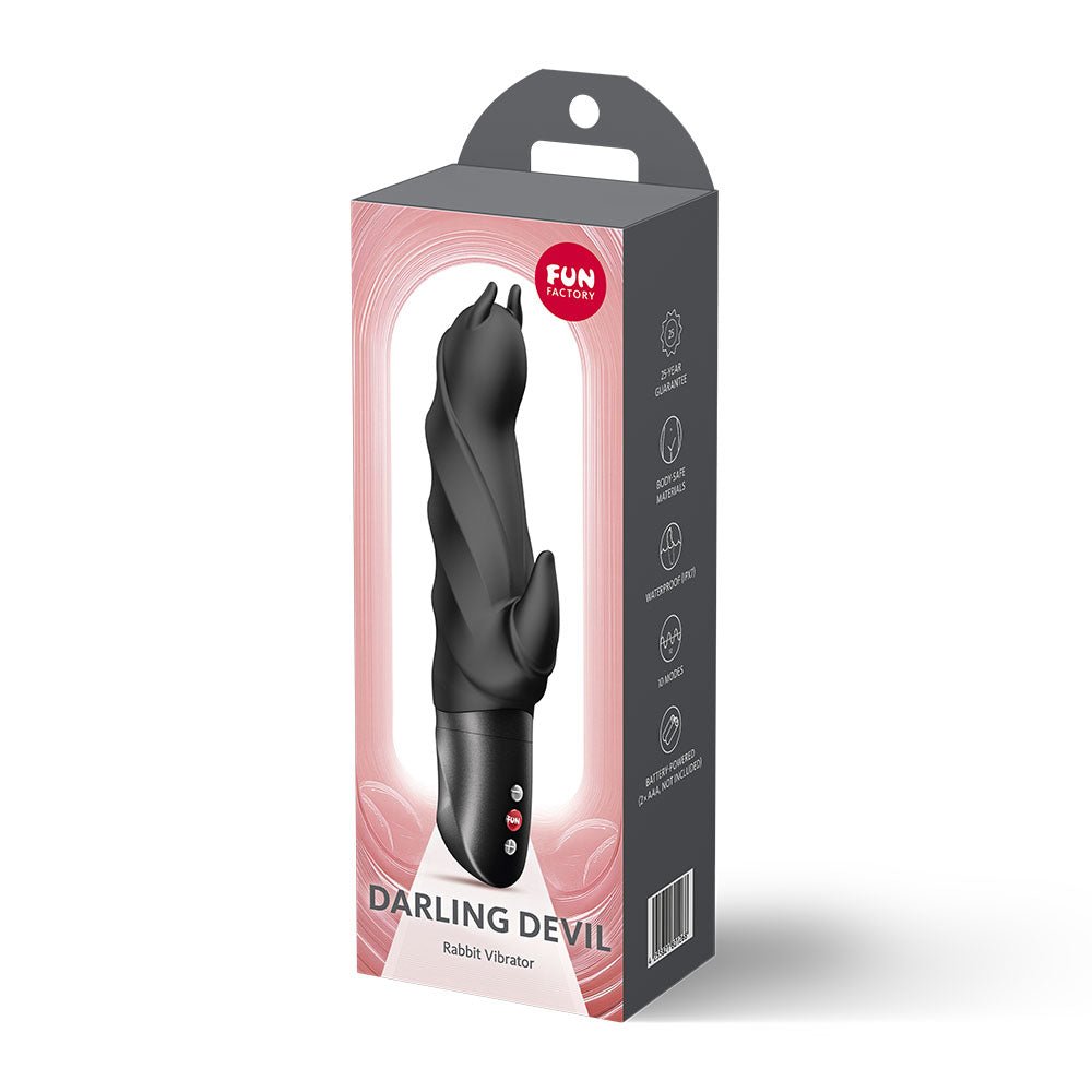 Fun Factory DARLING DEVIL Black - Black 20 cm Vibrator - Silk and Sin