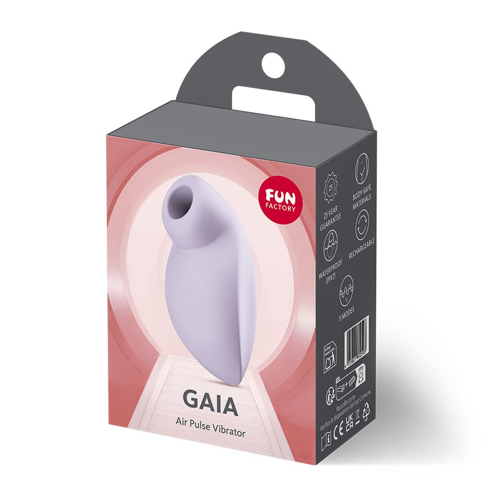 Fun Factory GAIA Purple - Purple USB Rechargeable Air Pulse Stimulator - Silk and Sin