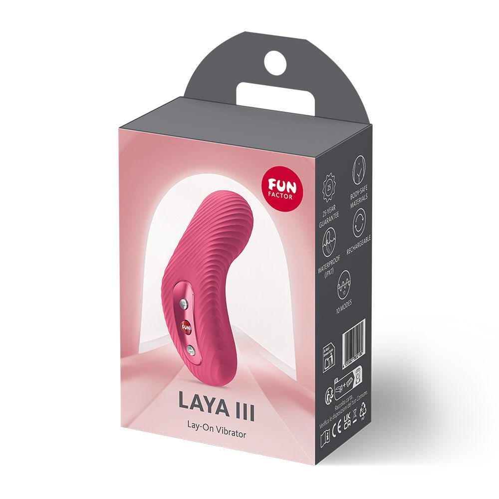 Fun Factory LAYA III Raspberry - Raspberry USB-C Rechargeable Stimulator - Silk and Sin