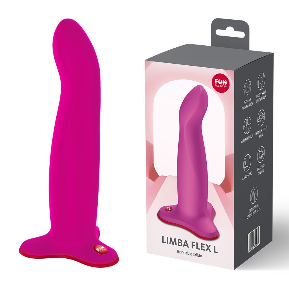 Fun Factory LIMBA FLEX L Magenta - Magenta 17.8 cm Dildo - Silk and Sin