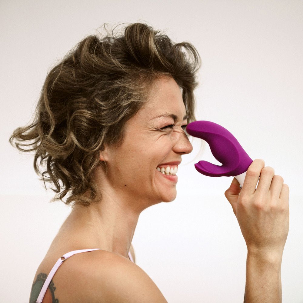 Fun Factory MISS BI grape - Grape 17 cm USB Rechargeable Rabbit Vibrator - Silk and Sin