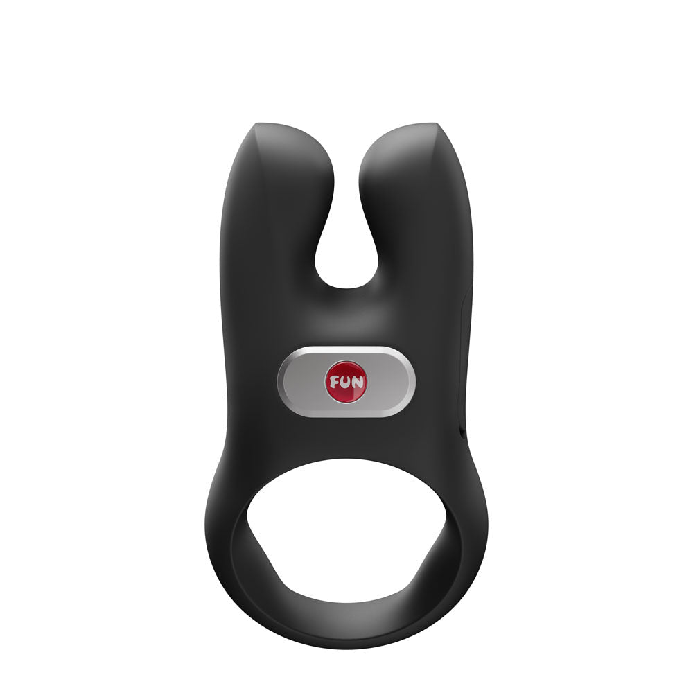 Fun Factory NOS Black - Black USB-C Rechargeable Vibrating Cock Ring - Silk and Sin
