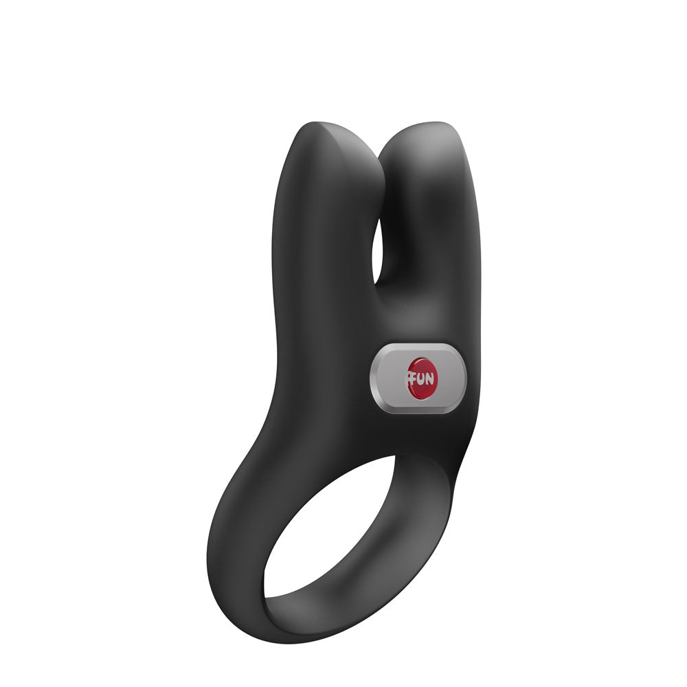 Fun Factory NOS Black - Black USB-C Rechargeable Vibrating Cock Ring - Silk and Sin