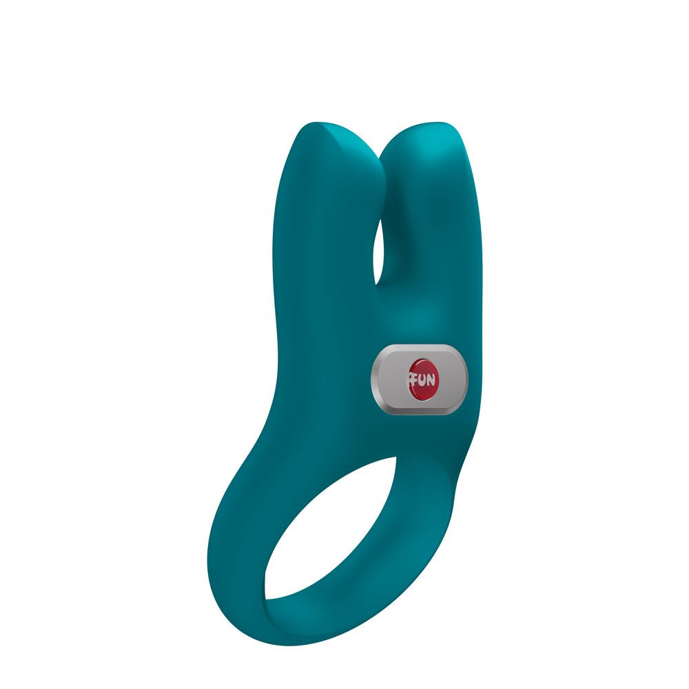 Fun Factory NOS Bottle Green - Bottle Green USB-C Rechargeable Vibrating Cock Ring - Silk and Sin