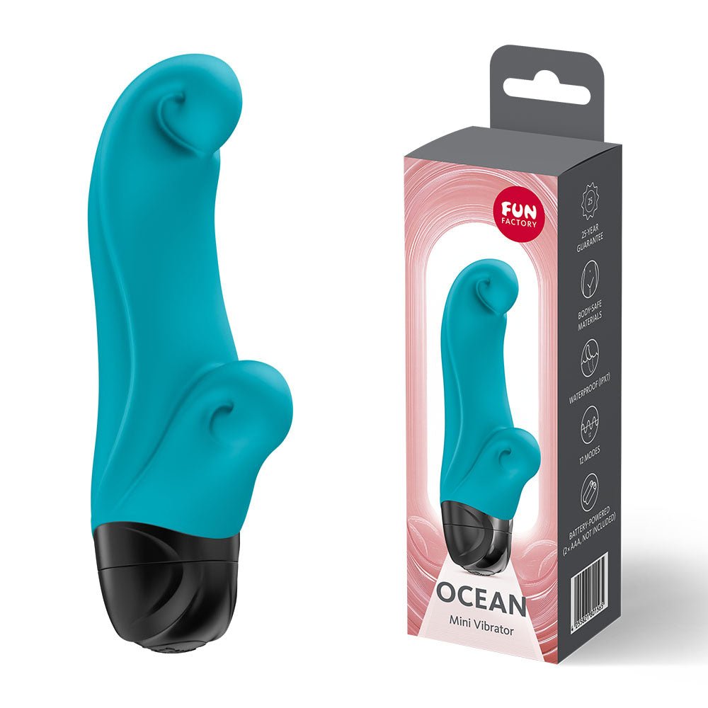 Fun Factory OCEAN Aquamarine - Aquamarine 14.5 cm Vibrator - Silk and Sin