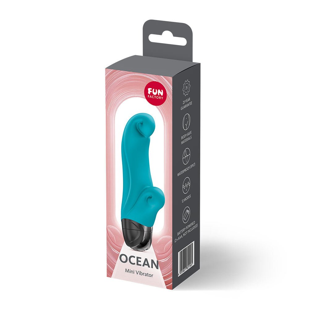 Fun Factory OCEAN Aquamarine - Aquamarine 14.5 cm Vibrator - Silk and Sin