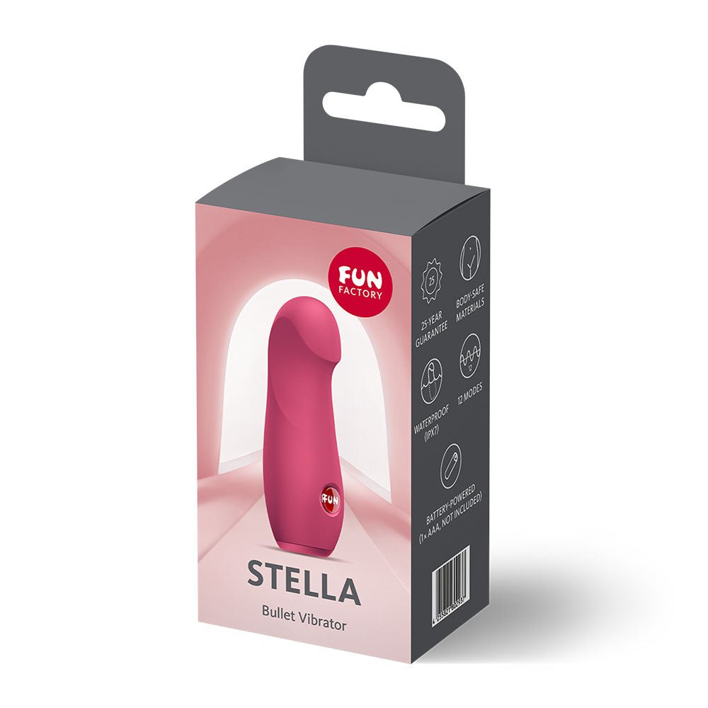 Fun Factory STELLA Raspberry - Raspberry Red Vibrating Bullet - Silk and Sin