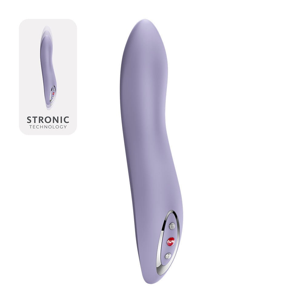 Fun Factory STRONIC FLOW Light Violet - Light Violet 21.6 cm USB Rechargeable Thrusting Vibrator - Silk and Sin