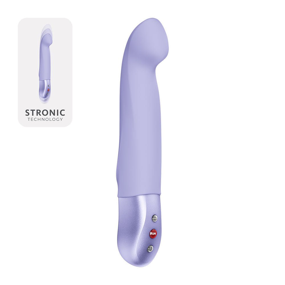 Fun Factory STRONIC G - Purple 20.8 cm USB-C Rechargeable Thrusting Vibrator - Silk and Sin