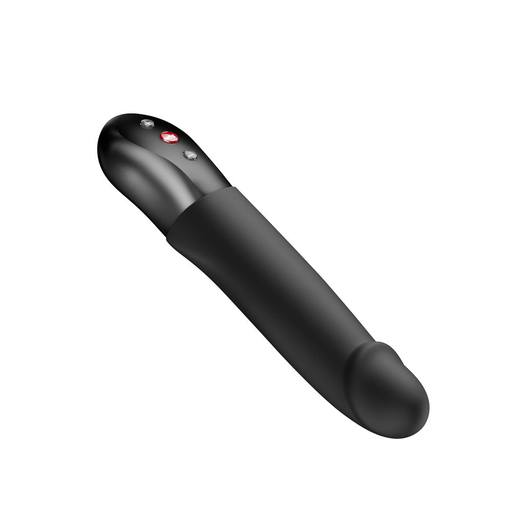 Fun Factory STRONIC REAL Black - Black USB Rechargeable Thrusting Vibrator - Silk and Sin