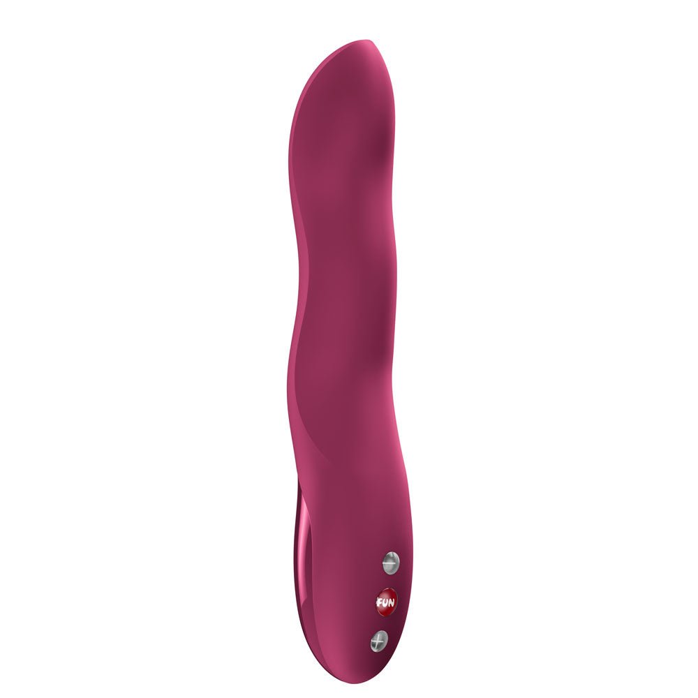 Fun Factory STRONIC WAVE Wine Red - Wine Red USB-C Rechargeable Thrusting Vibrator - Silk and Sin
