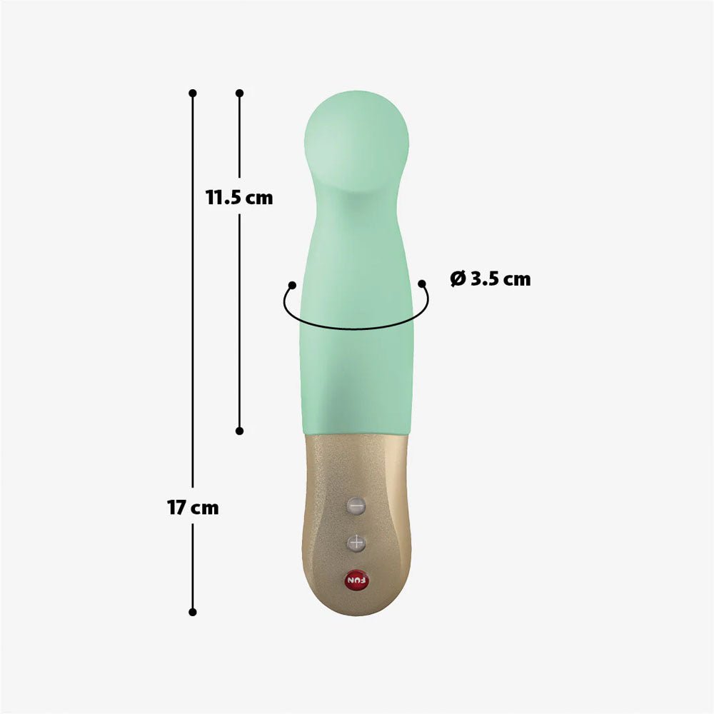 Fun Factory SUNDAZE pistachio - Pistachio Green 17.5 cm USB Rechargeable Thrusting Vibrator - Silk and Sin