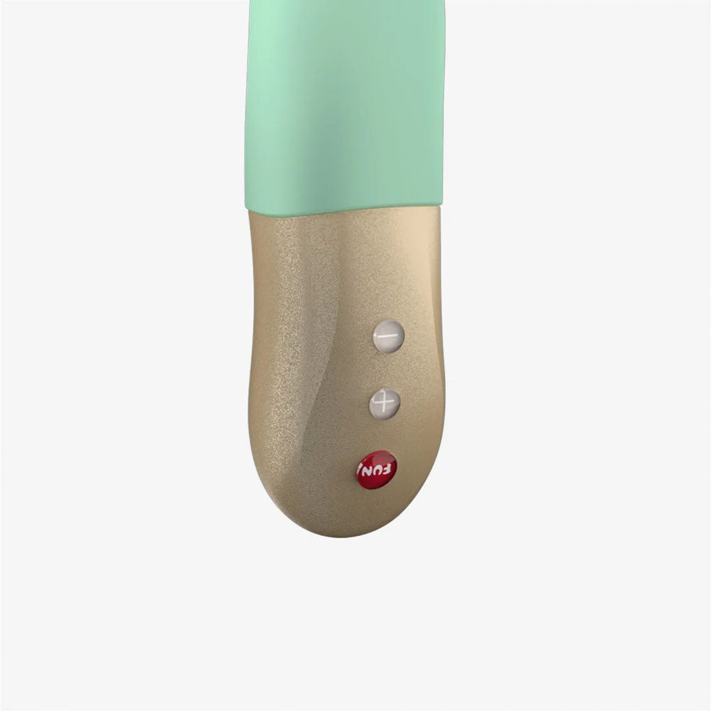 Fun Factory SUNDAZE pistachio - Pistachio Green 17.5 cm USB Rechargeable Thrusting Vibrator - Silk and Sin