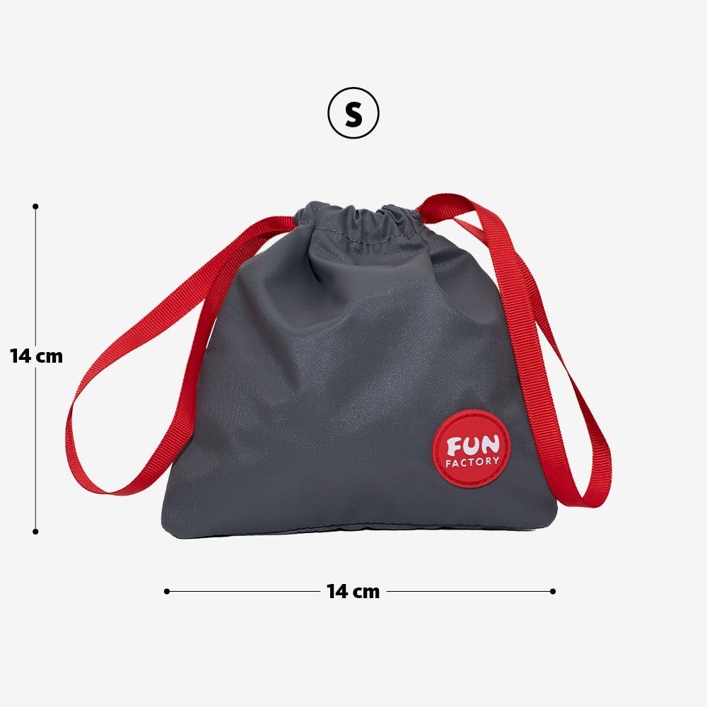 Fun Factory TOYBAG S grey - Grey Discreet Storage Bag - Small - Silk and Sin