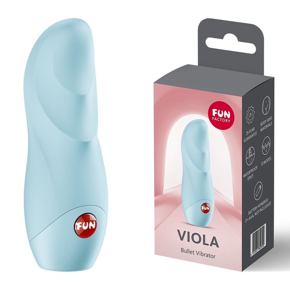 Fun Factory VIOLA Ice blue - Ice Blue Vibrating Bullet - Silk and Sin