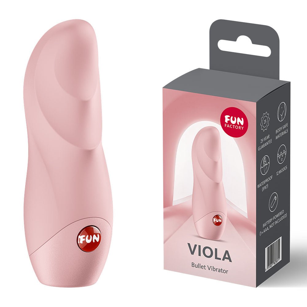 Fun Factory VIOLA Soft Pink - Soft Pink Vibrating Bullet - Silk and Sin