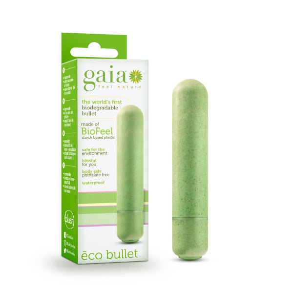 Gaia Eco Bullet - Green 8.9 cm (3.5'') Bullet - Silk and Sin
