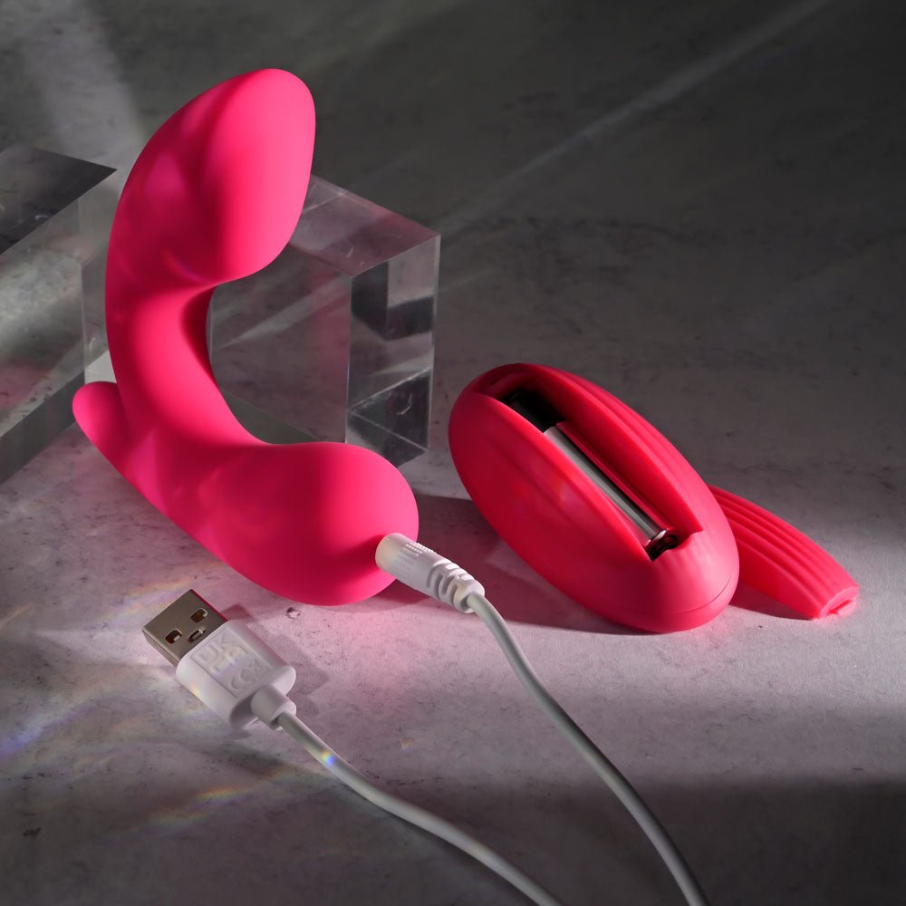 Gender X ALL ABOUT THE BASS - Pink USB Rechargeable Wearable Vibrator with Wireless Remote - Silk and Sin