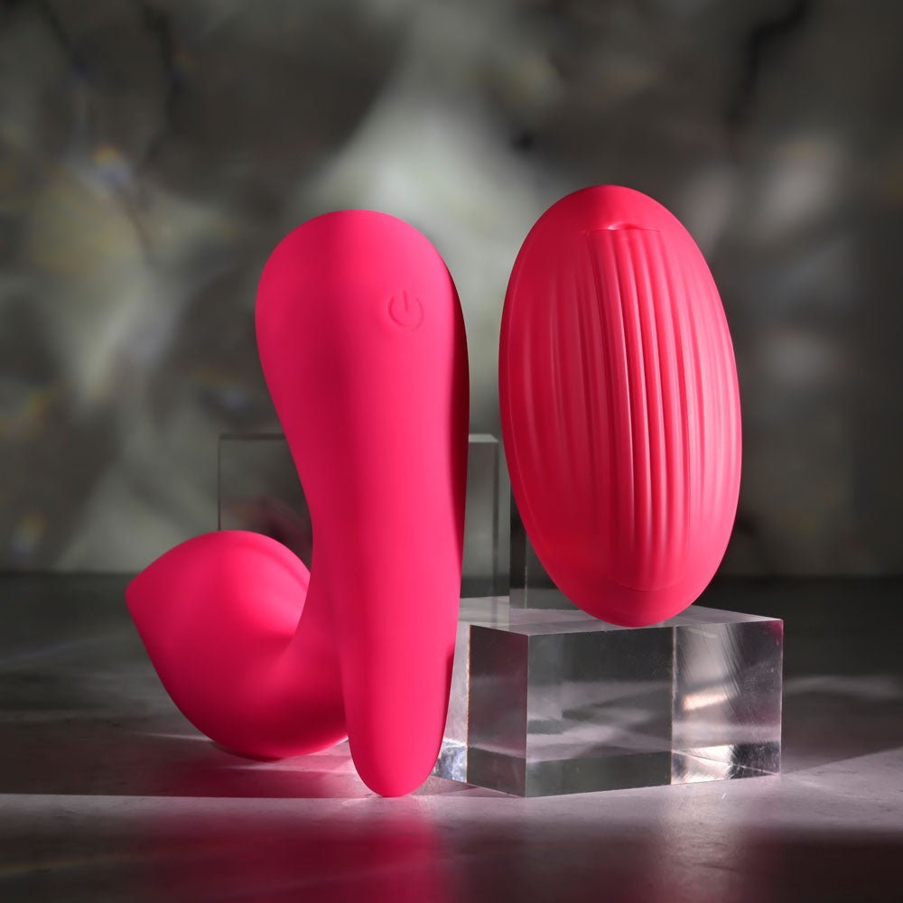 Gender X ALL ABOUT THE BASS - Pink USB Rechargeable Wearable Vibrator with Wireless Remote - Silk and Sin