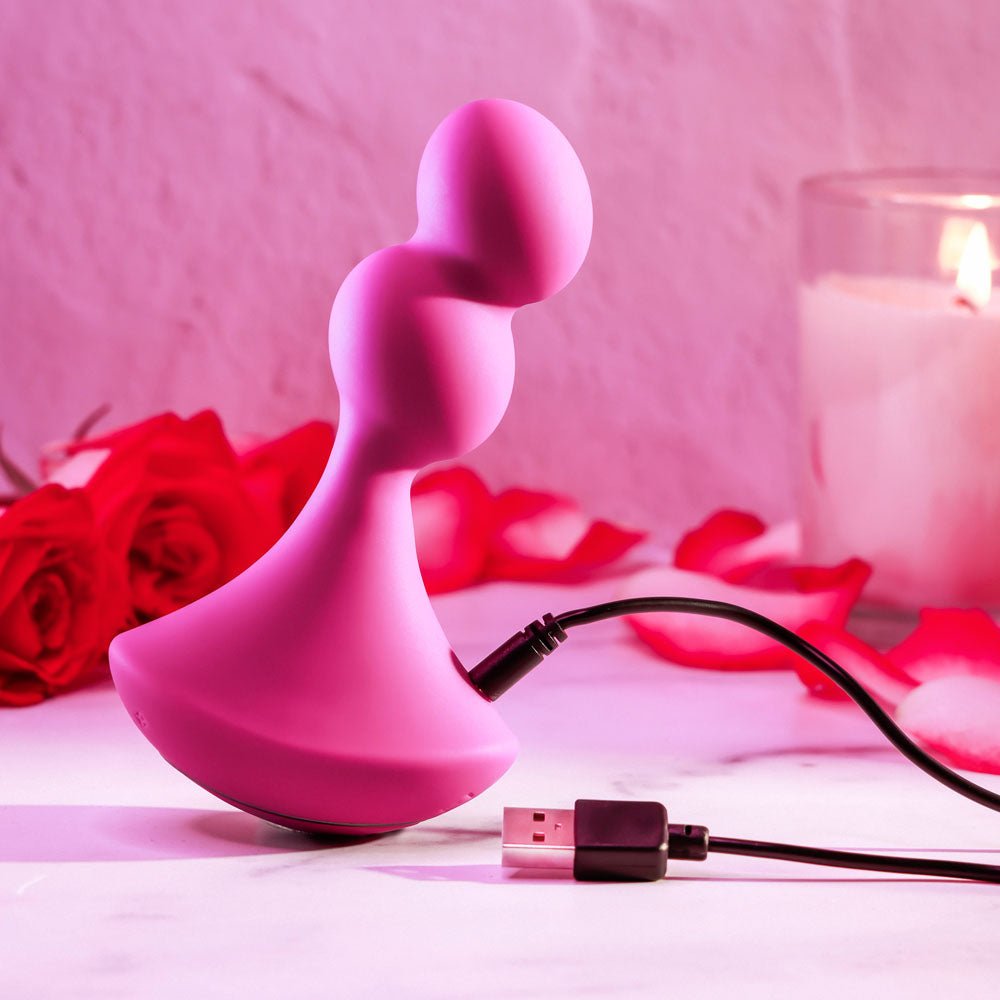 Gender X BALL GAME - Pink 13.5 cm USB Rechargeable Vibrating Butt Plug - Silk and Sin