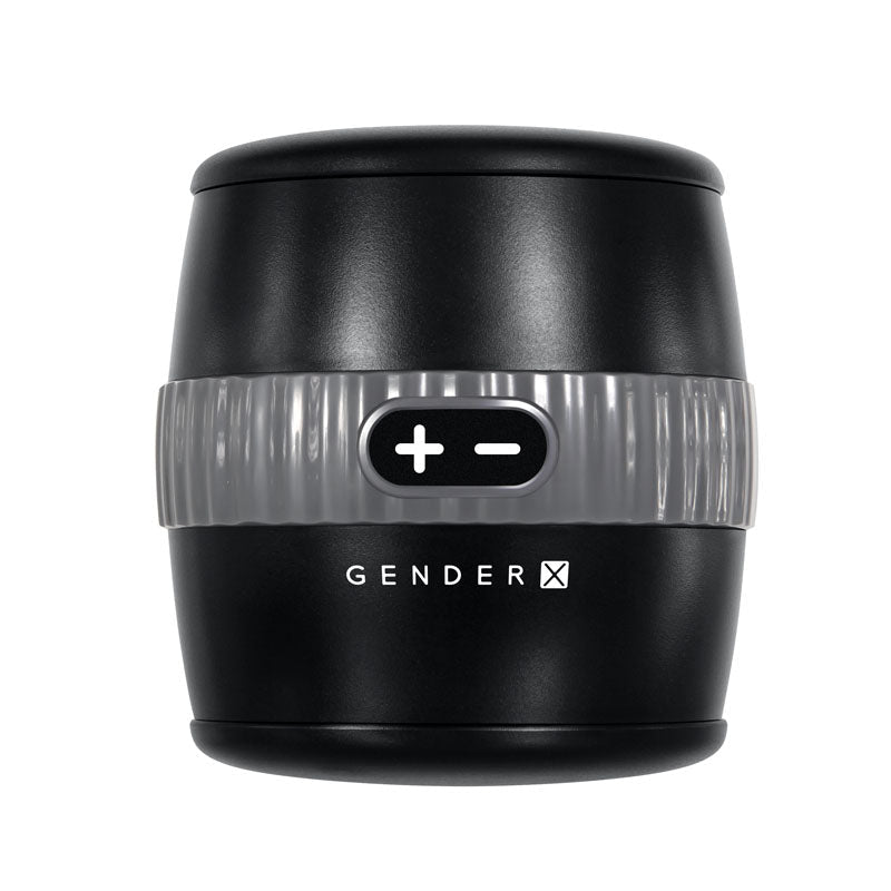 Gender X BARREL OF FUN - Black USB Rechargeable Stroker - Silk and Sin