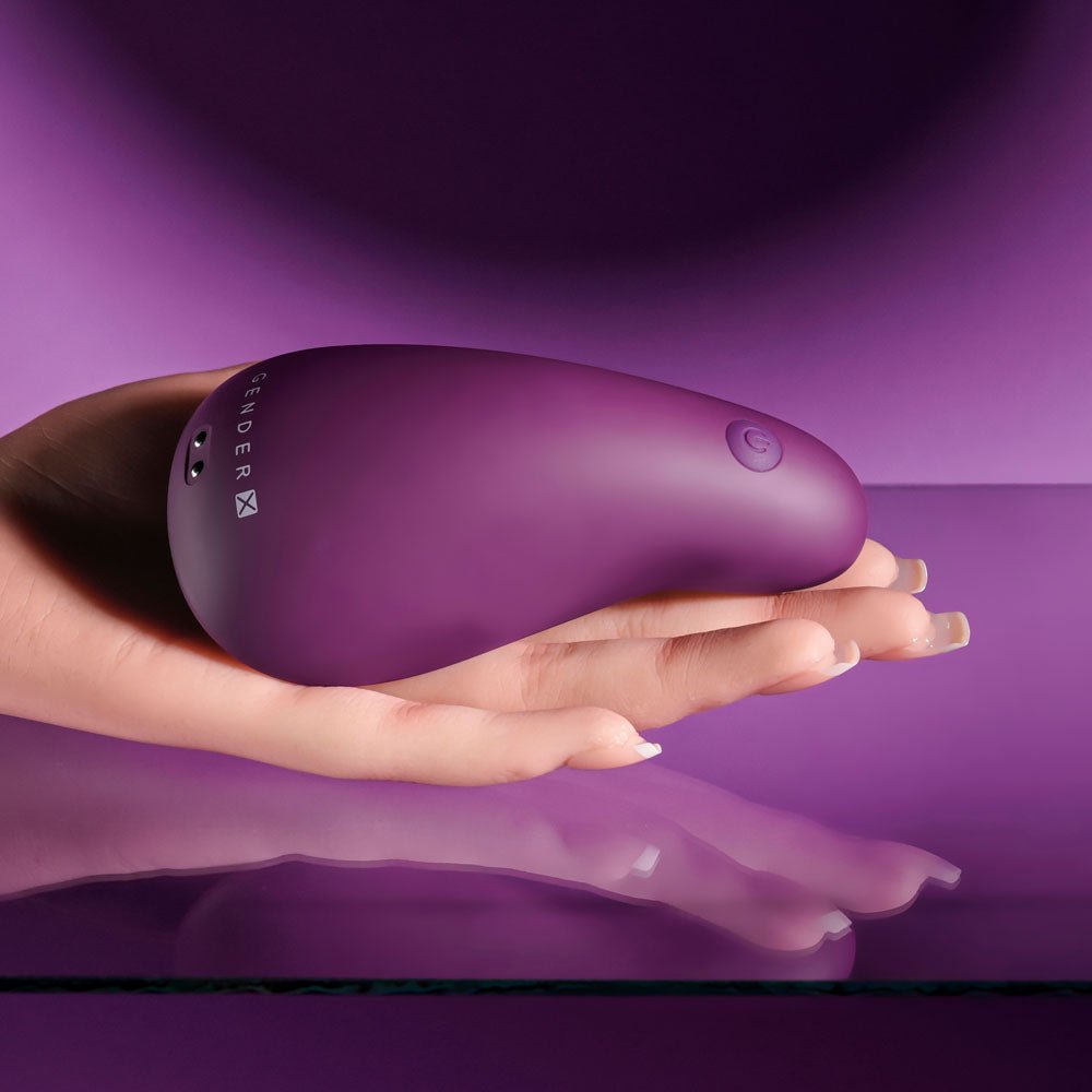 Gender X BJ BUDDY - Purple USB Rechargeable Vibrating Unisex Stimulator - silkandsin