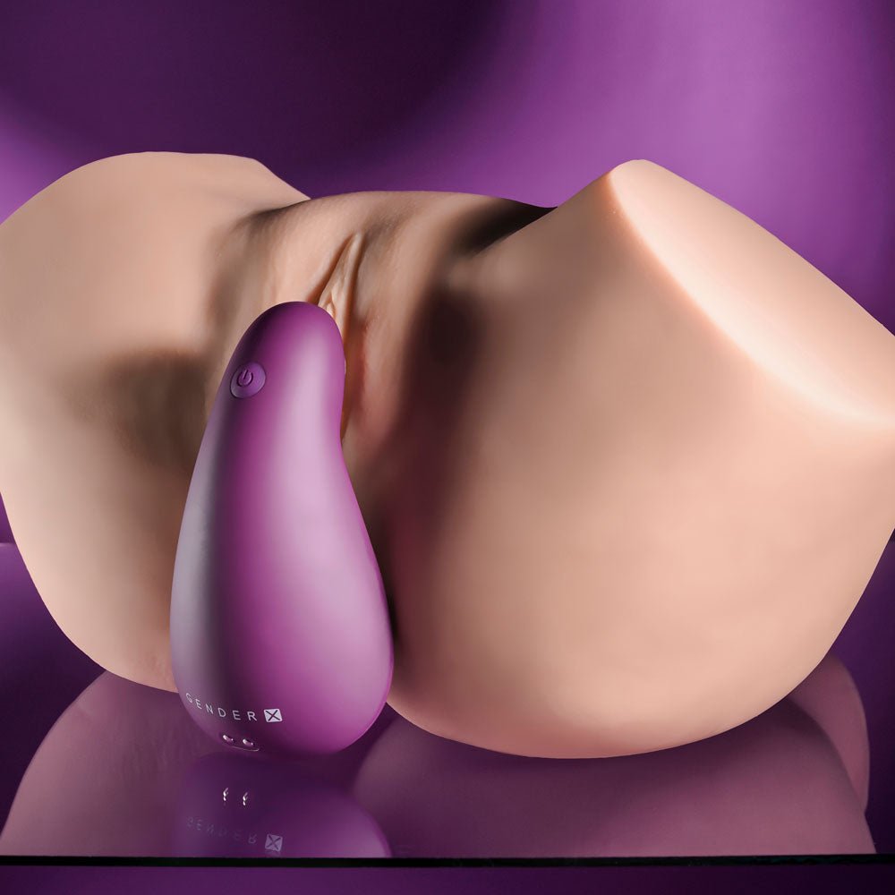 Gender X BJ BUDDY - Purple USB Rechargeable Vibrating Unisex Stimulator - silkandsin