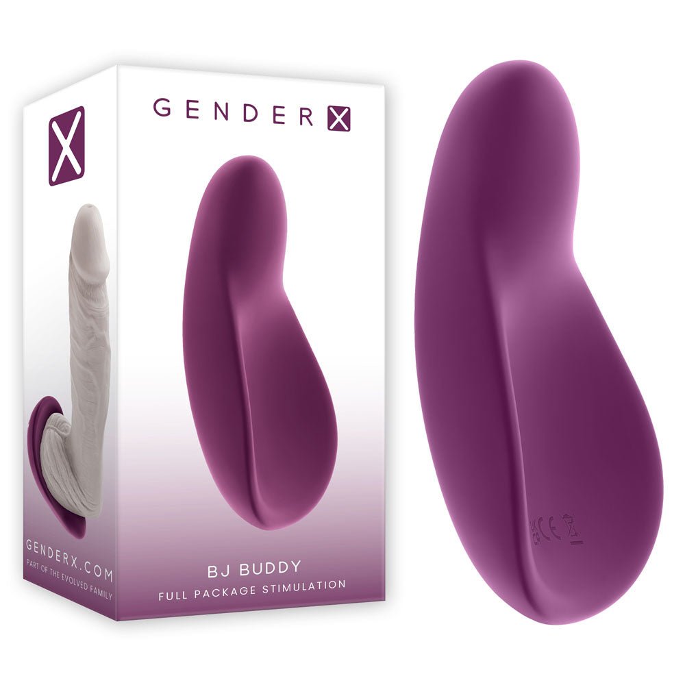 Gender X BJ BUDDY - Purple USB Rechargeable Vibrating Unisex Stimulator - silkandsin