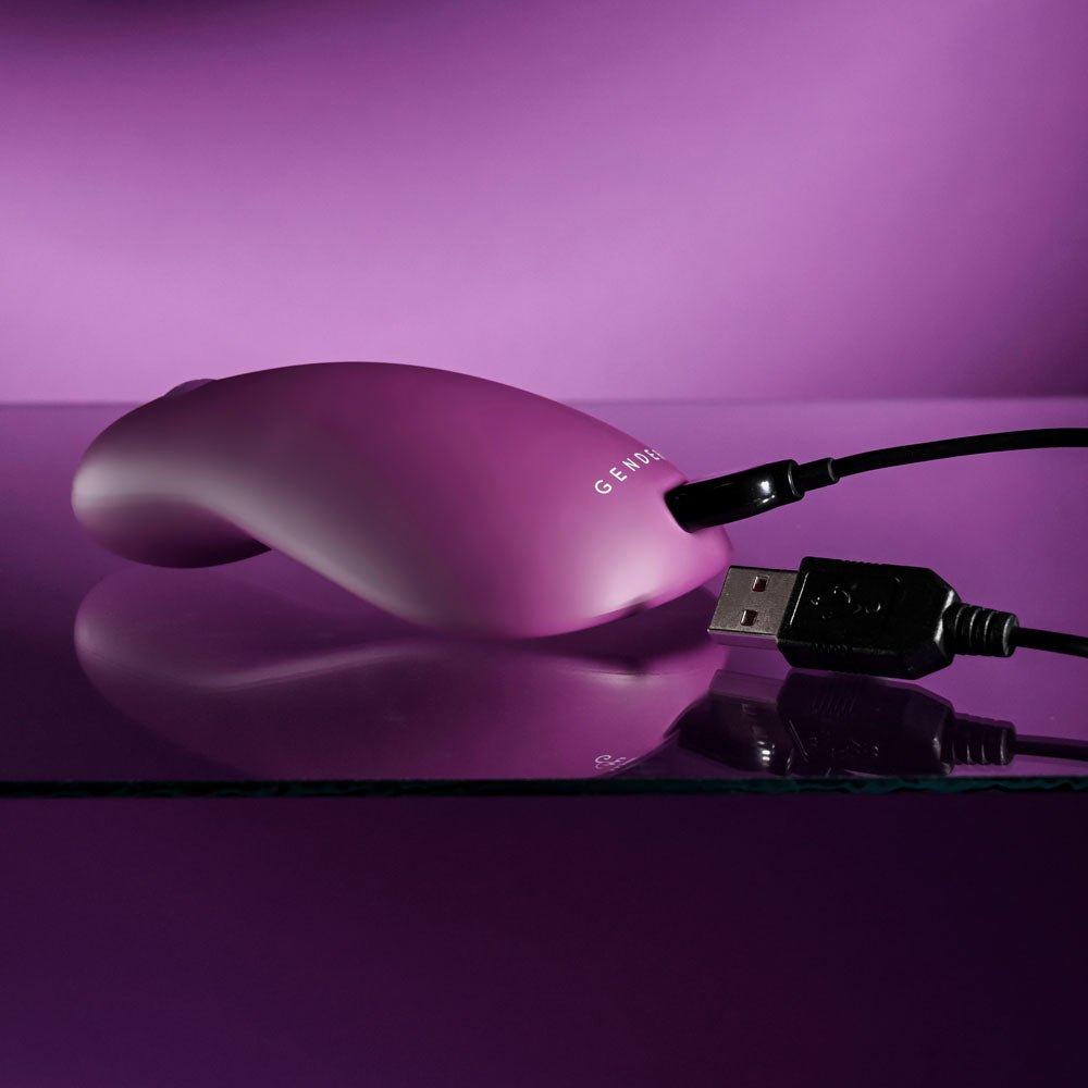 Gender X BJ BUDDY - Purple USB Rechargeable Vibrating Unisex Stimulator - silkandsin