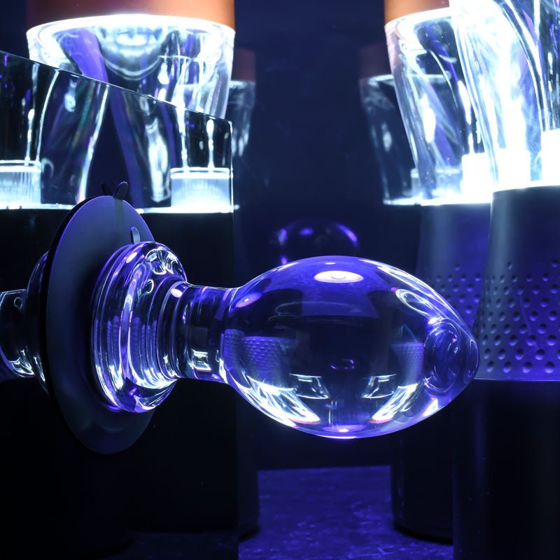 Gender X Crystal Ball - Clear Glass 13.6 cm Butt Plug with Suction Base - Silk and Sin