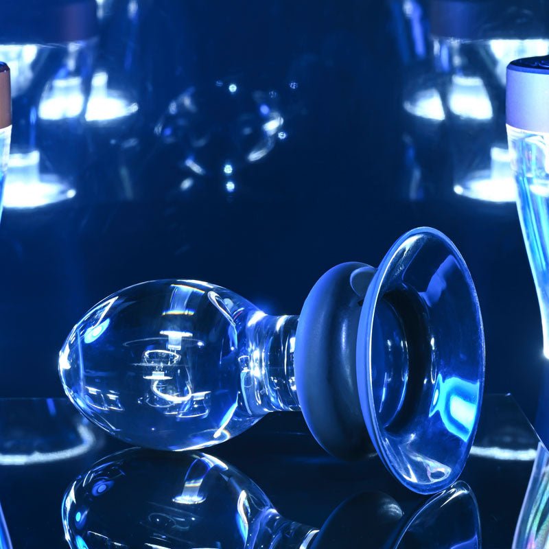Gender X Crystal Ball - Clear Glass 13.6 cm Butt Plug with Suction Base - Silk and Sin