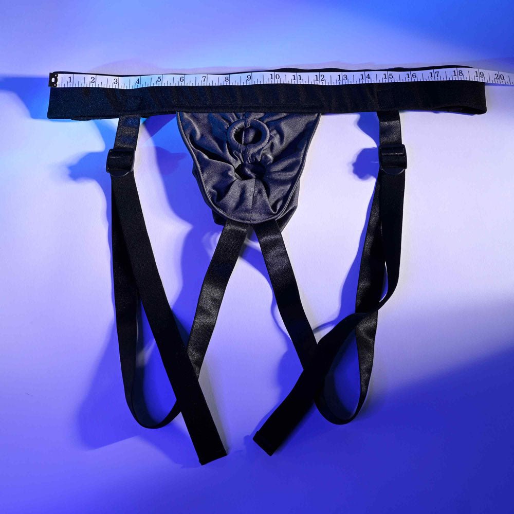 Gender X DOUBLE RIDER - Black Adjustable Strap-On Harness (No Probe Included) - Silk and Sin