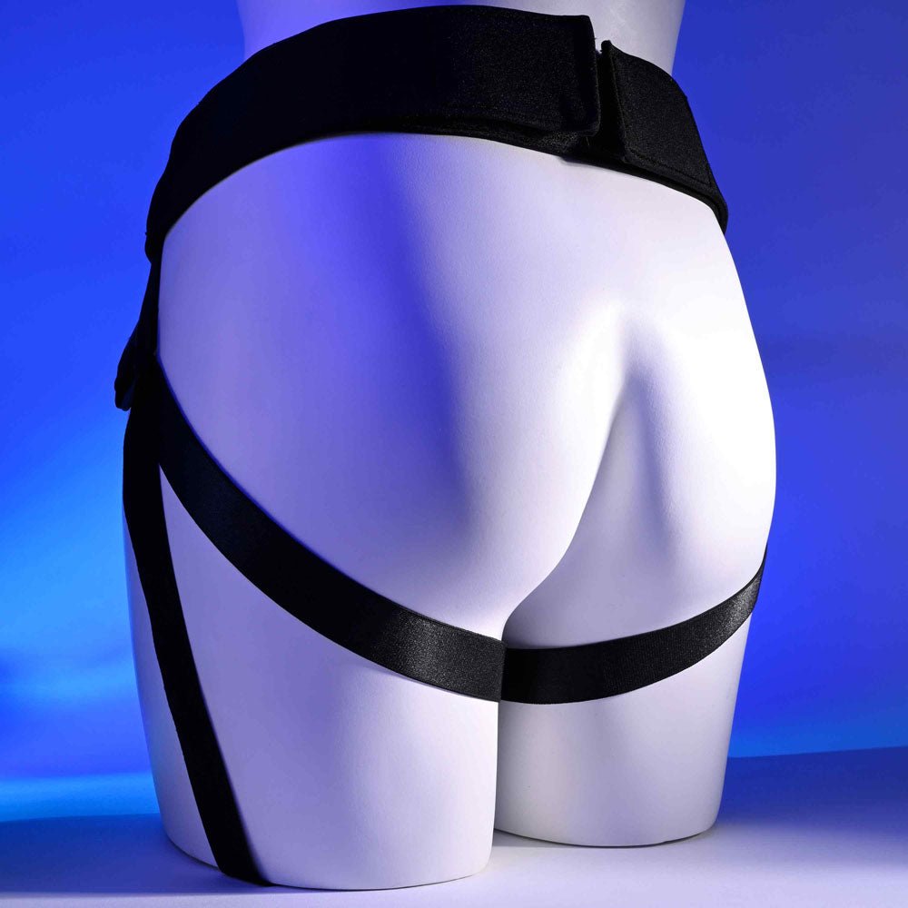 Gender X DOUBLE RIDER - Black Adjustable Strap-On Harness (No Probe Included) - Silk and Sin